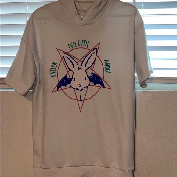 Evil Cutie Angel Women's Hoodie - White - Picture 1 of 5
